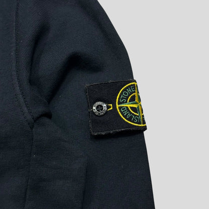 Stone Island Navy Heavy Cotton Zip-up Hoodie - M/L | Large