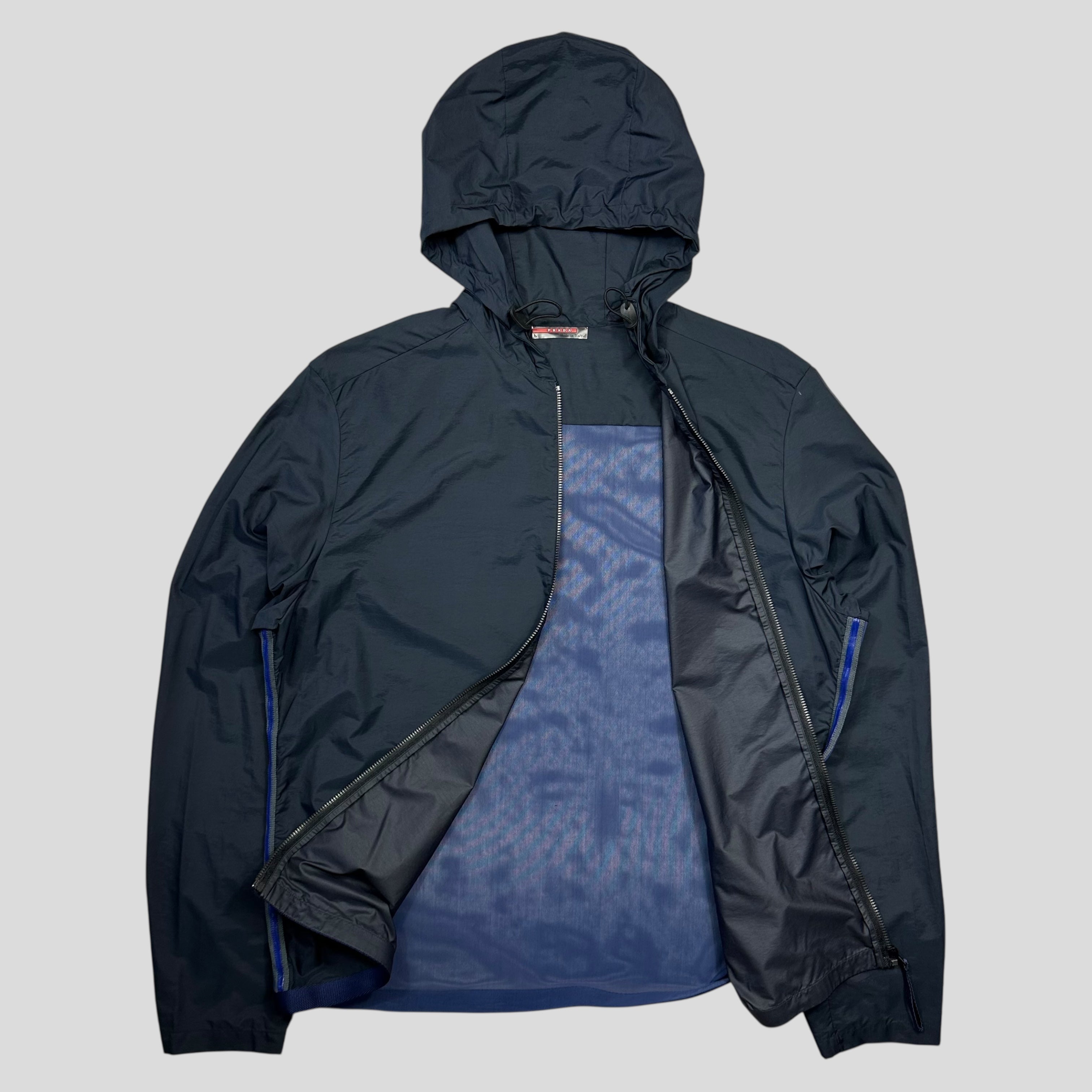 Prada Sport SS00 Gel Seam Nylon Mesh Back Windbreaker - XL (L