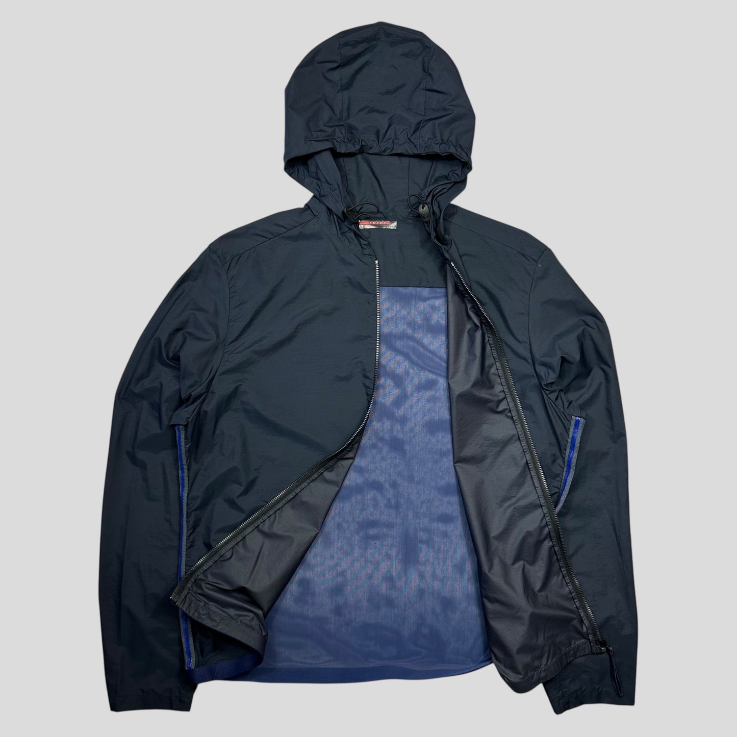 Prada Sport SS00 Gel Seam Nylon Mesh Back Windbreaker - XL (L) | Default Title, Blue