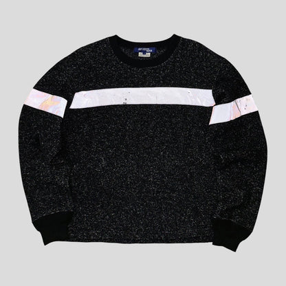 Junya Watanabe MEN 2018 Speckled 3M Reflective Panelled Knit - L (M) | Medium, Grey