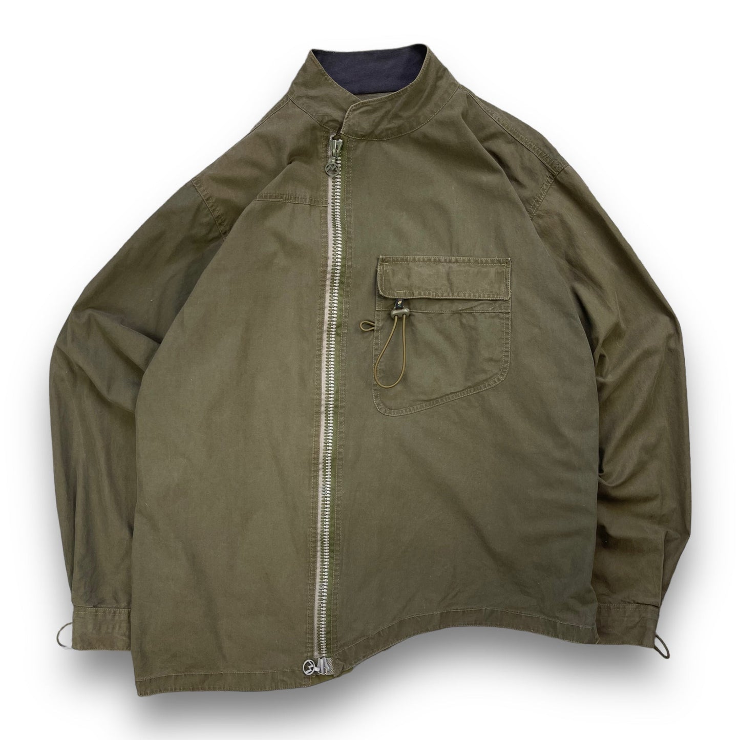 AW99/00 Maharishi Asymmetric Curved Hem Jacket (L) | Default Title, Green