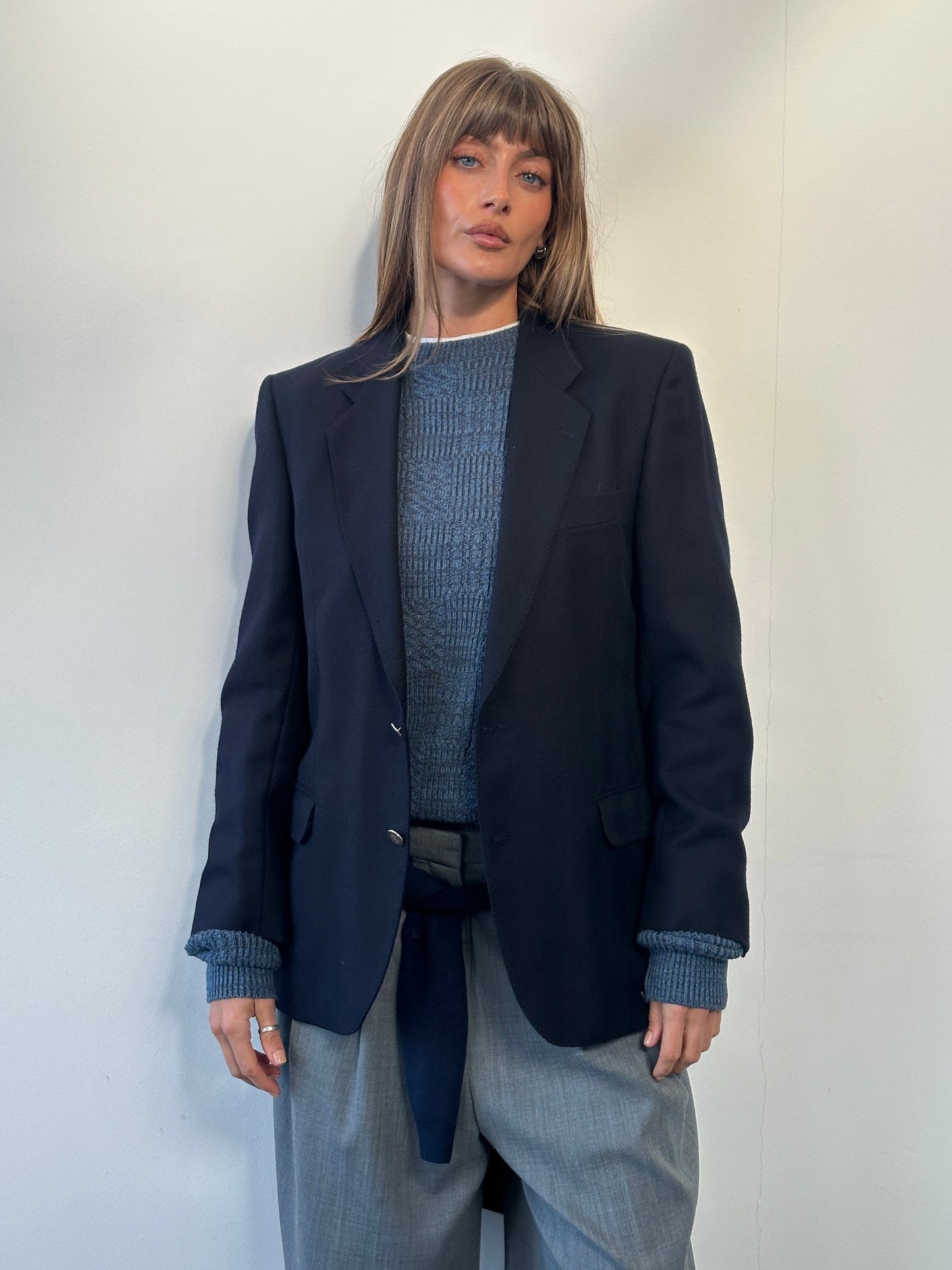 Vintage 1990s Pure Wool Single Breasted Blazer - 38R/M