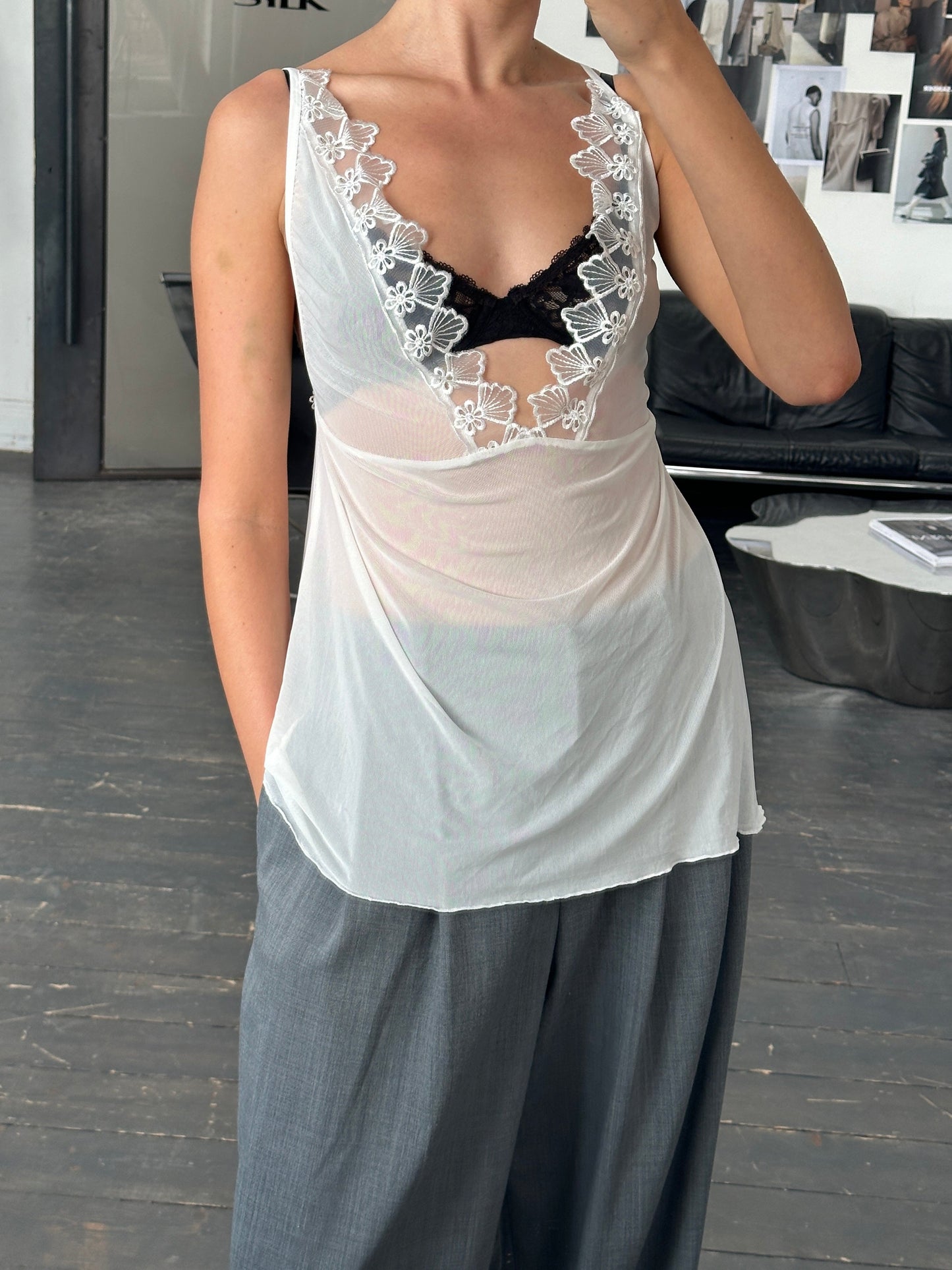 Vintage 2000s Lace Top - M/L