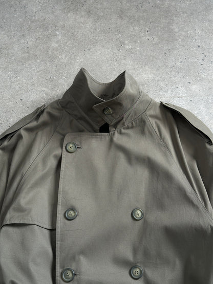 London Fog 1980s High Neck Belted Trench Coat - XXL