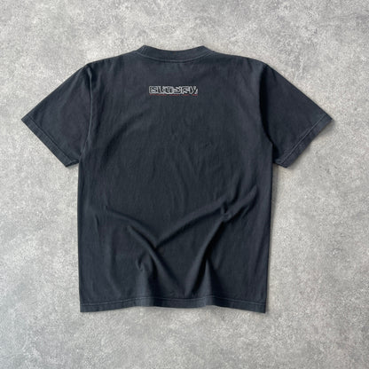 Stussy 2000s heavyweight graphic spellout t-shirt (M)