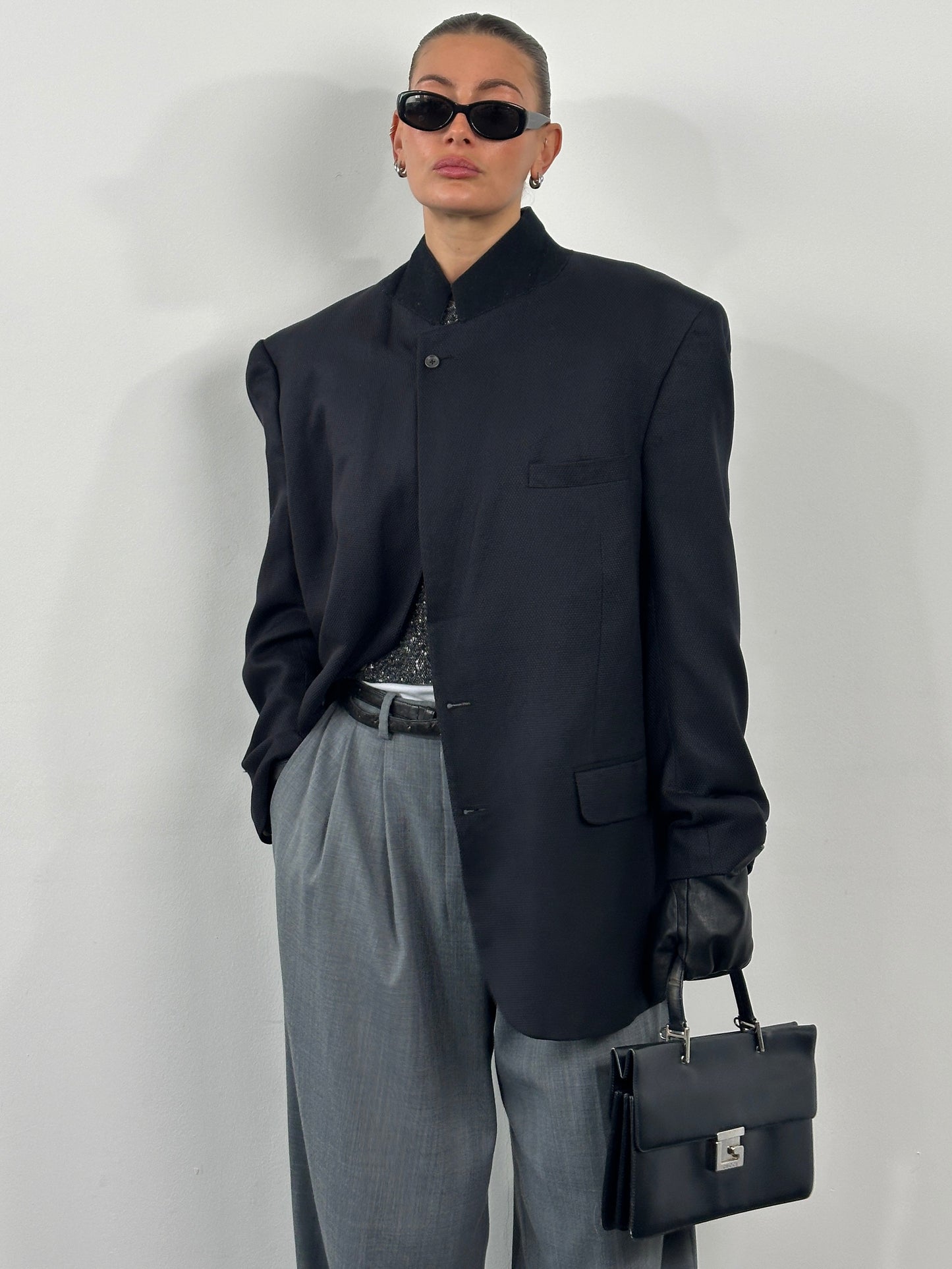 Burberry 1990s Pure Silk Single Breasted Blazer - 46R/XL