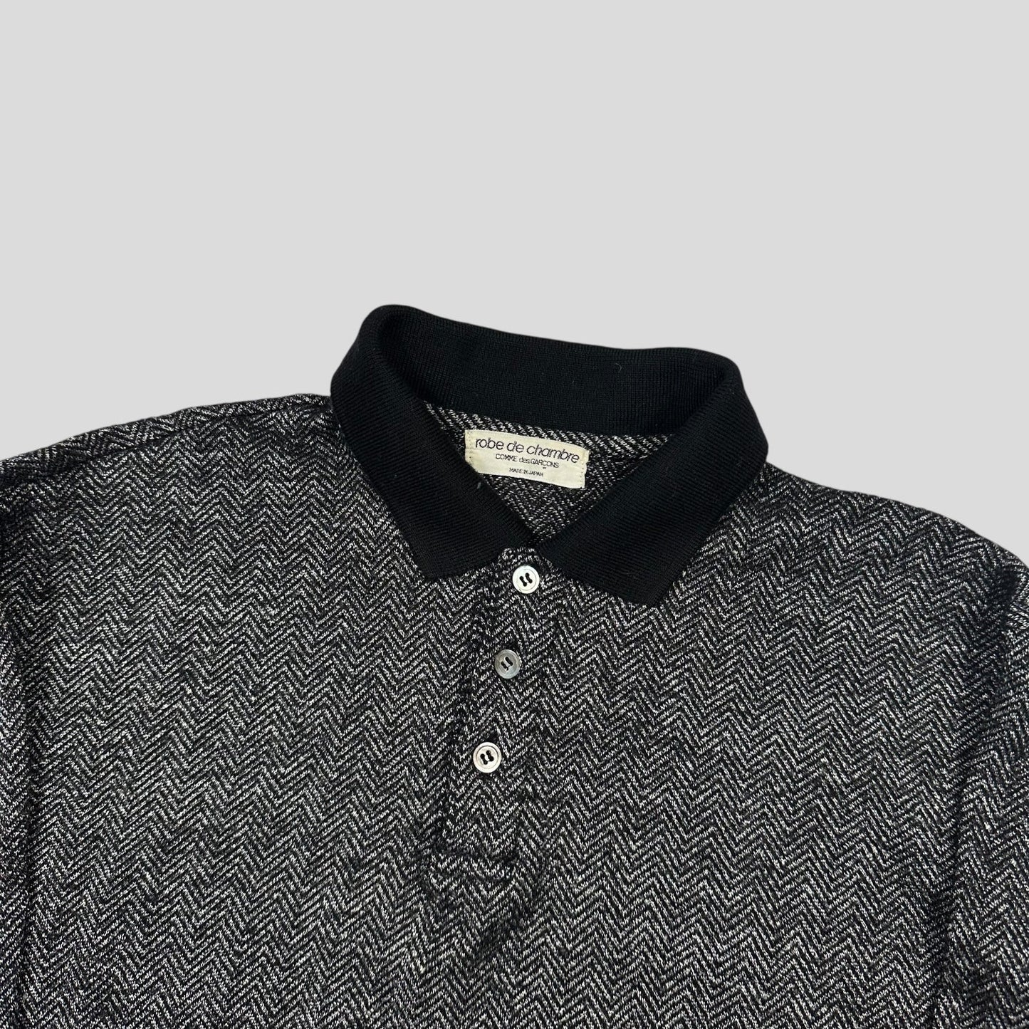 CDG 80’s Robe de Chambre Herringone Collared Knit - S