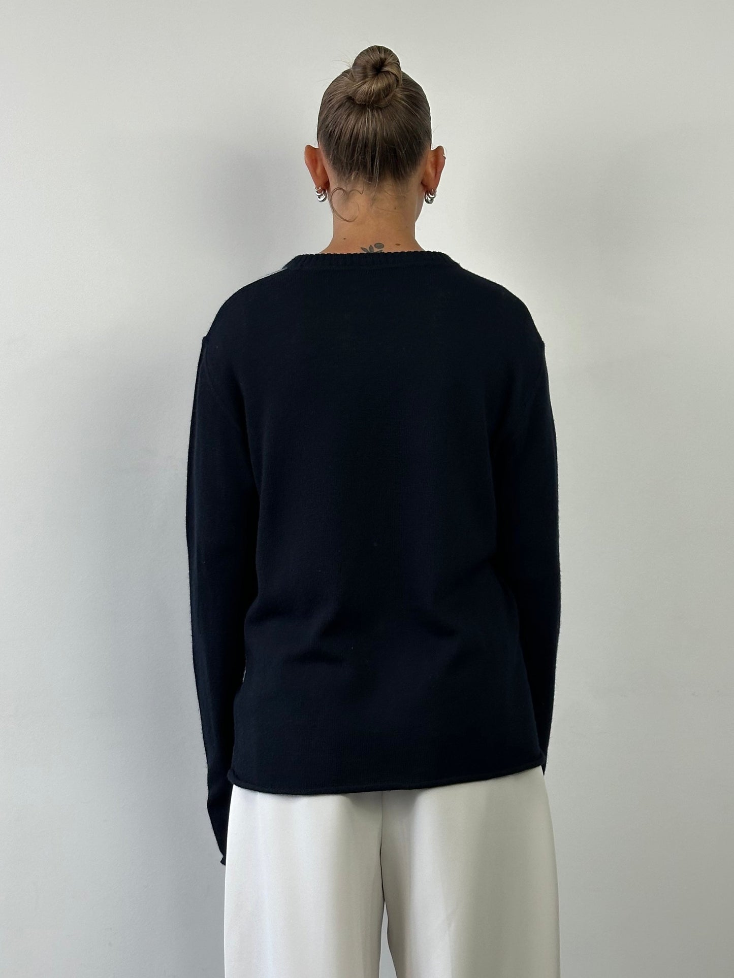 Armani Jeans Virgin Wool Knitted Logo Jumper - M/L