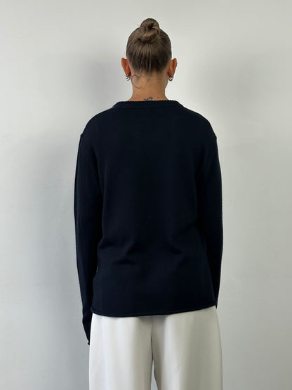 Armani Jeans Virgin Wool Knitted Logo Jumper - M/L