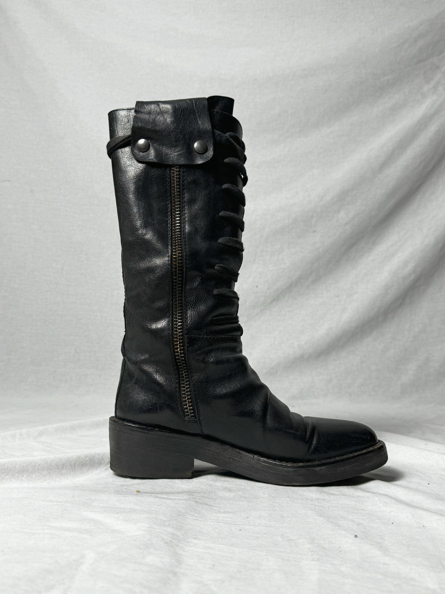 ANN DEMEULEMEESTER COMBAT BOOTS | DEFAULT TITLE, Black