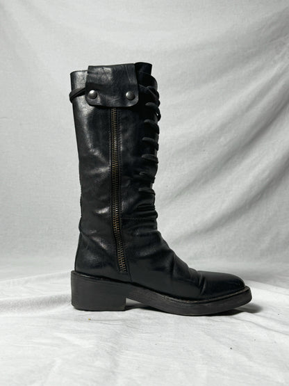 ANN DEMEULEMEESTER COMBAT BOOTS | DEFAULT TITLE, Black