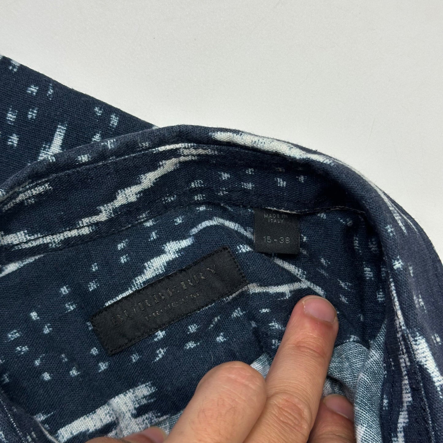 Burberry Prorsum 2012 Ikat Runway Print LS Boxy Shirt - S