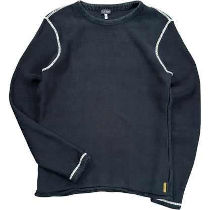 Armani Jeans 00’s Heavyweight Cotton Knit M | Medium, Black