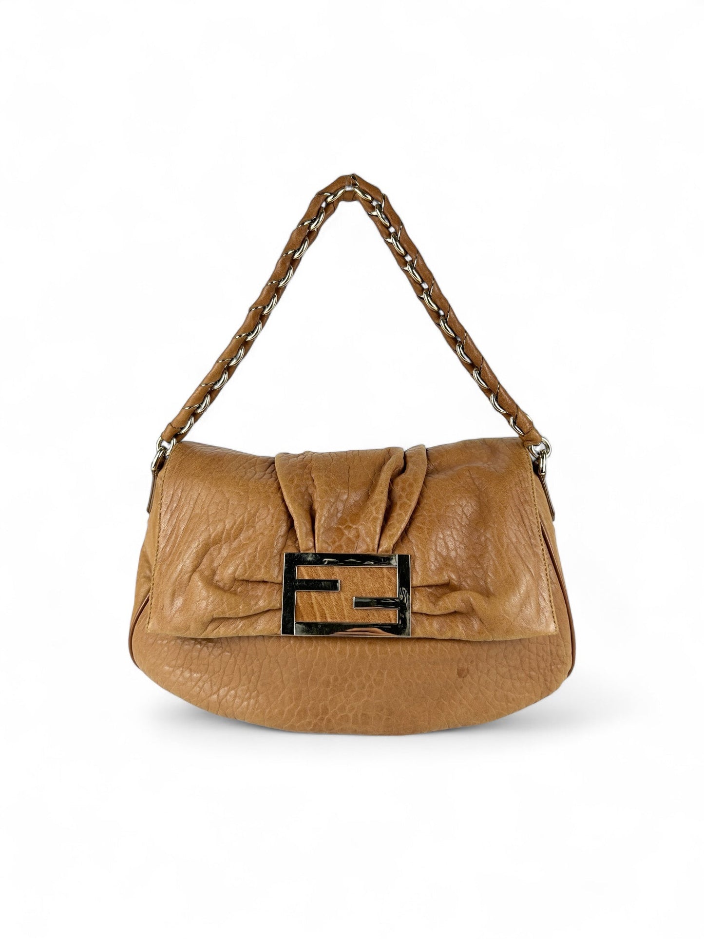 Vintage Fendi Burnt Brown Mia Chain Shoulder Bag 2000s | O/S, Brown