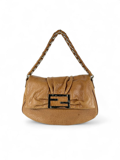 Vintage Fendi Burnt Brown Mia Chain Shoulder Bag 2000s | O/S, Brown