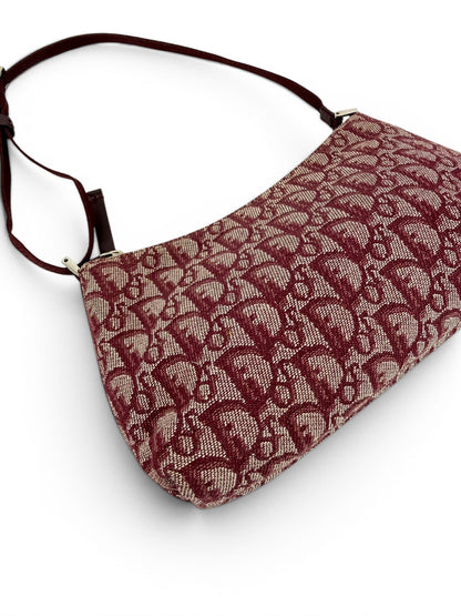 2011 Christian Dior Bordeaux Red Monogram Shoulder Bag | O/S, Multicoloured
