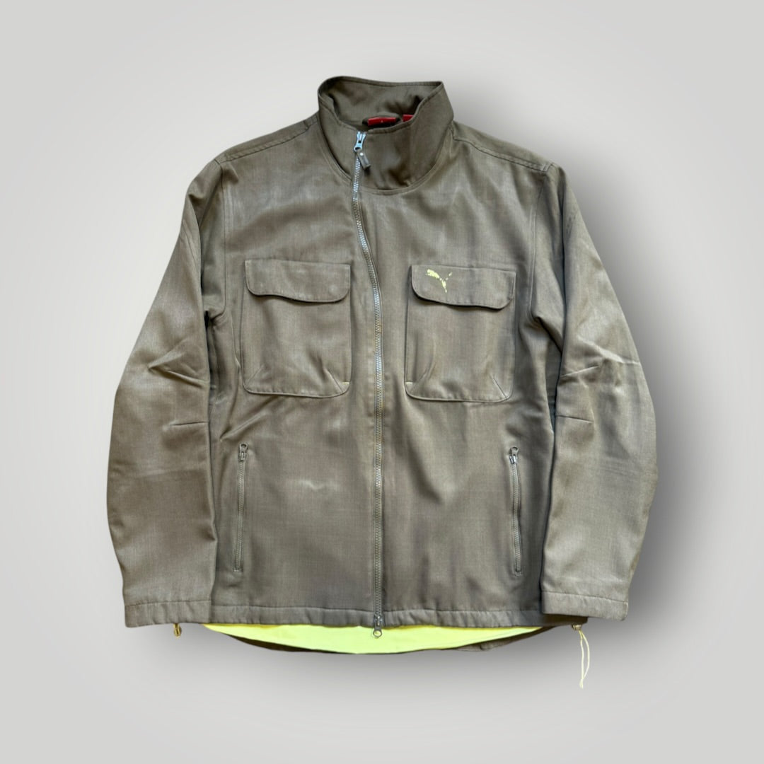 2000’s Puma Sidewinder Zip Up Jacket L | O/S, Olive Green