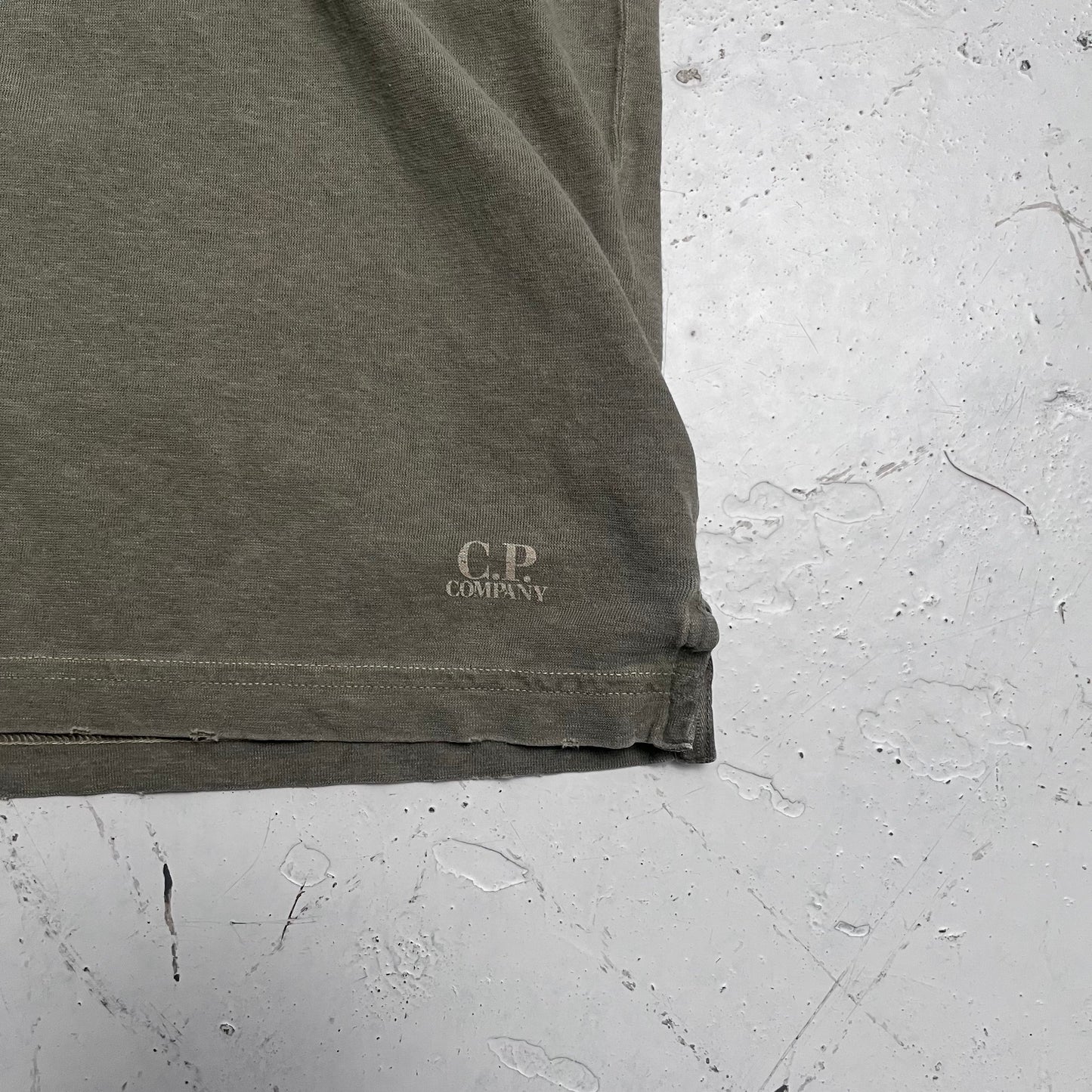 2000s cp company heritage henley tee | Green, Khaki