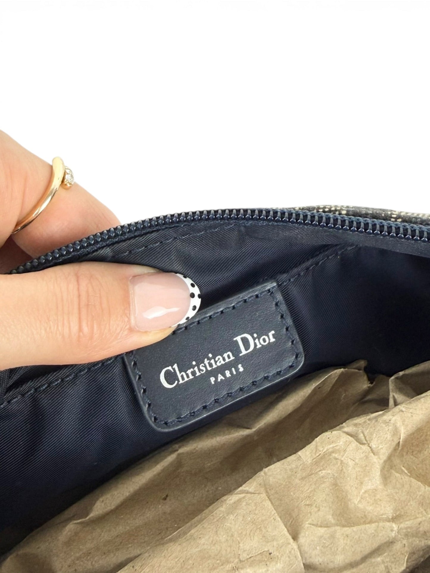 2002 Christian Dior Monogram Shoulder Bag | O/S, Navy