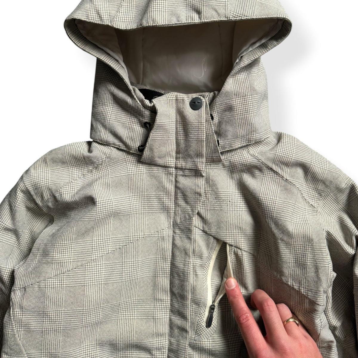 2000's Columbia Plaid Omni-Tech Jacket (S) | Small, Grey