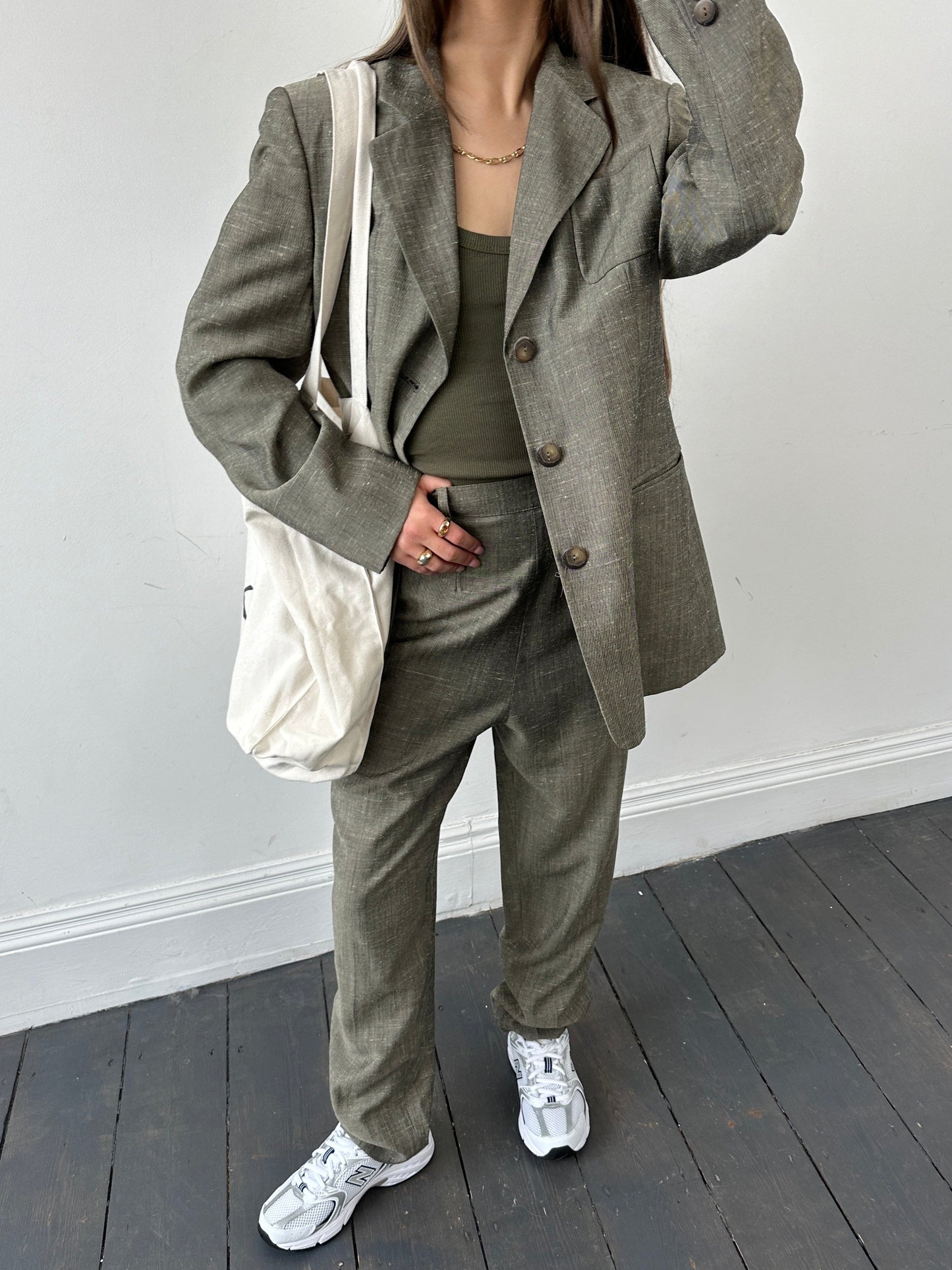 Italian Vintage Wool Single Breasted Suit - XS