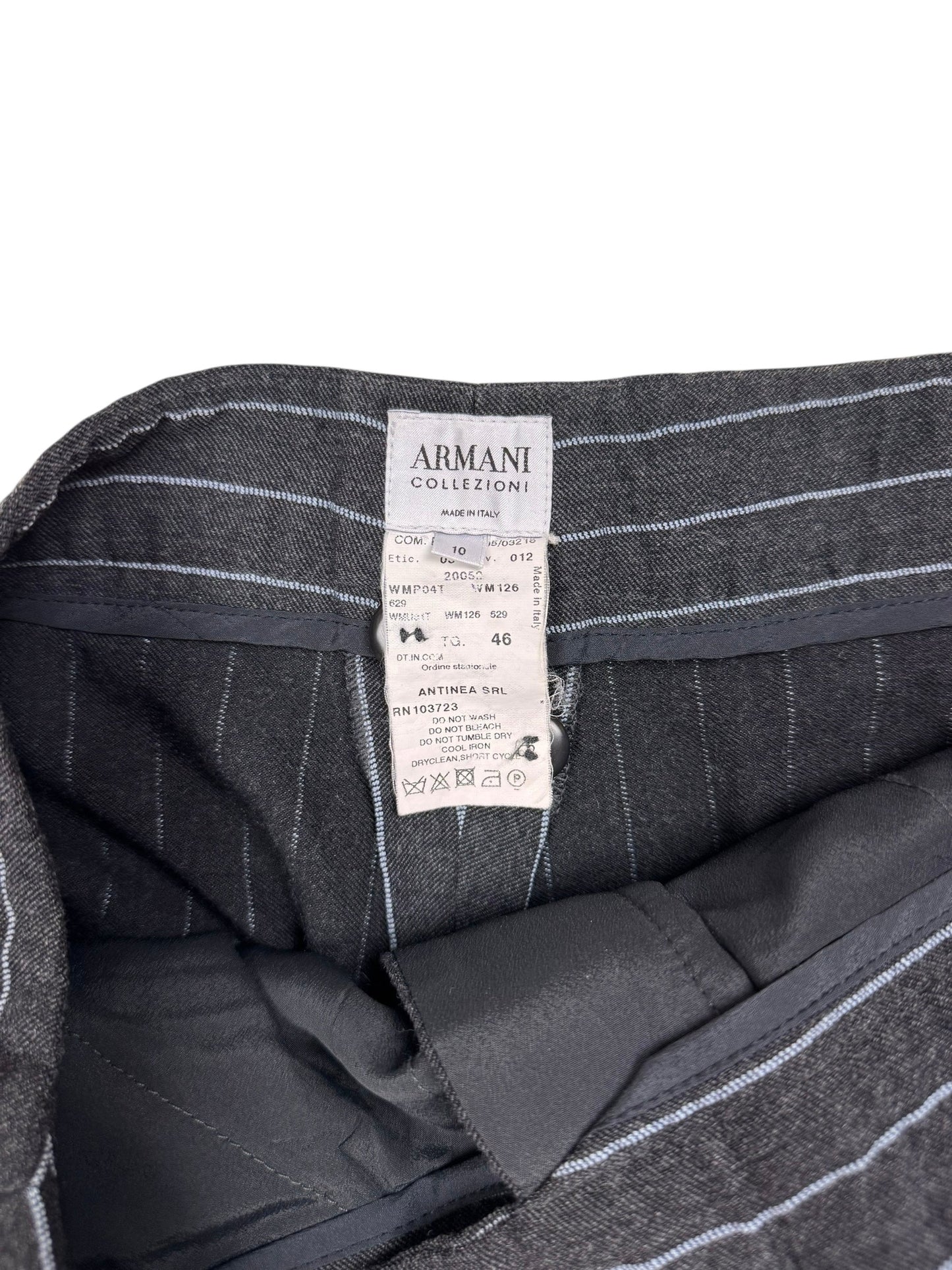 Armani Collezioni 2005 pinstripe trousers | Grey, Multicoloured