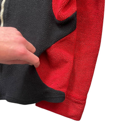 1990's Cyberdog Panelled Fleece Hoodie (L) | Default Title, Black