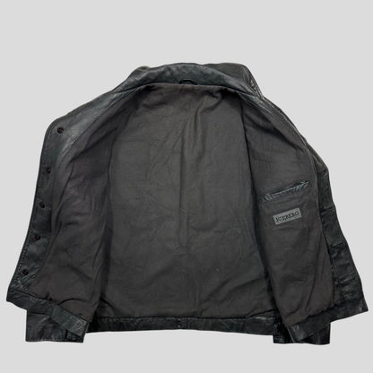 Iceberg 90’s Wool Lined Leather Harrington Work Jacket - L