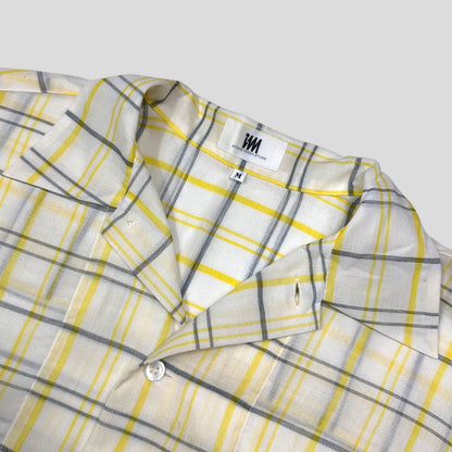 Issey Miyake IM Studios 00’s Plaid Check Sheer Cotton Cuban Shirt - M/L | Medium, Yellow