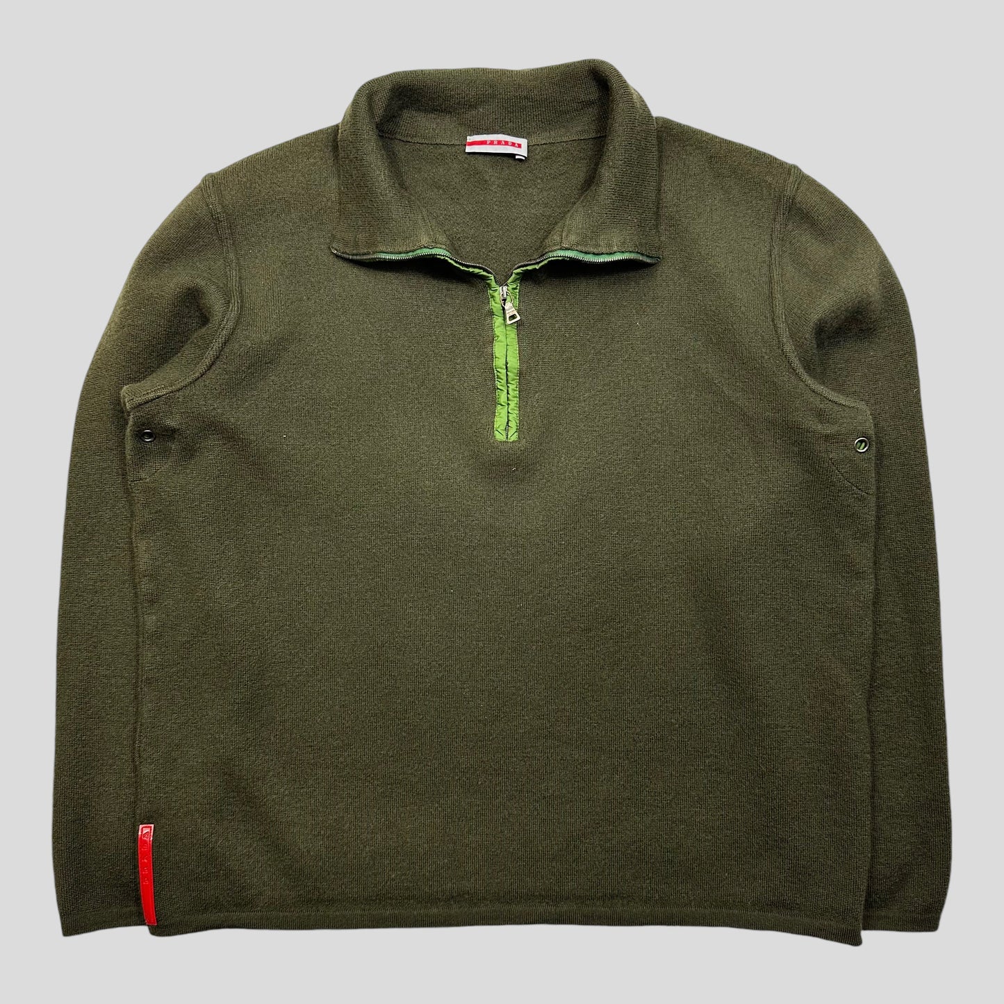 Prada Sport 00’s 1/4 Zip Ventilated Technical Knit - S