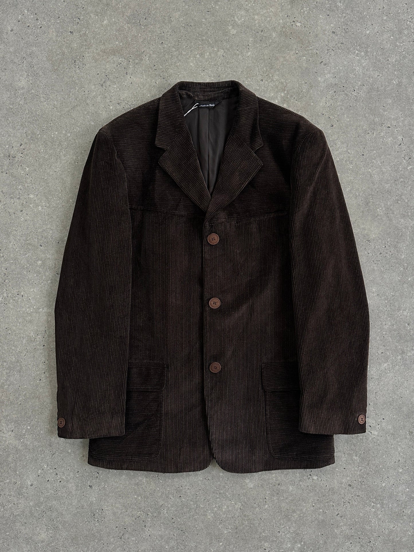 Versace Pure Cotton Corduroy Single Breasted Blazer - 40L/L