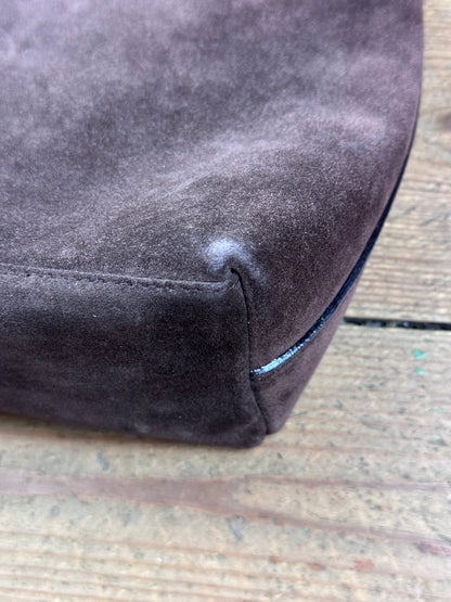 FW 1997 Gucci by Tom Ford brown suede hobo bag | O/S, Brown