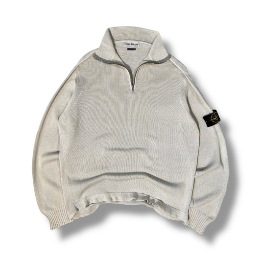 Stone Island 00’s Quarter Zip Lightweight Knit L | Large, Red