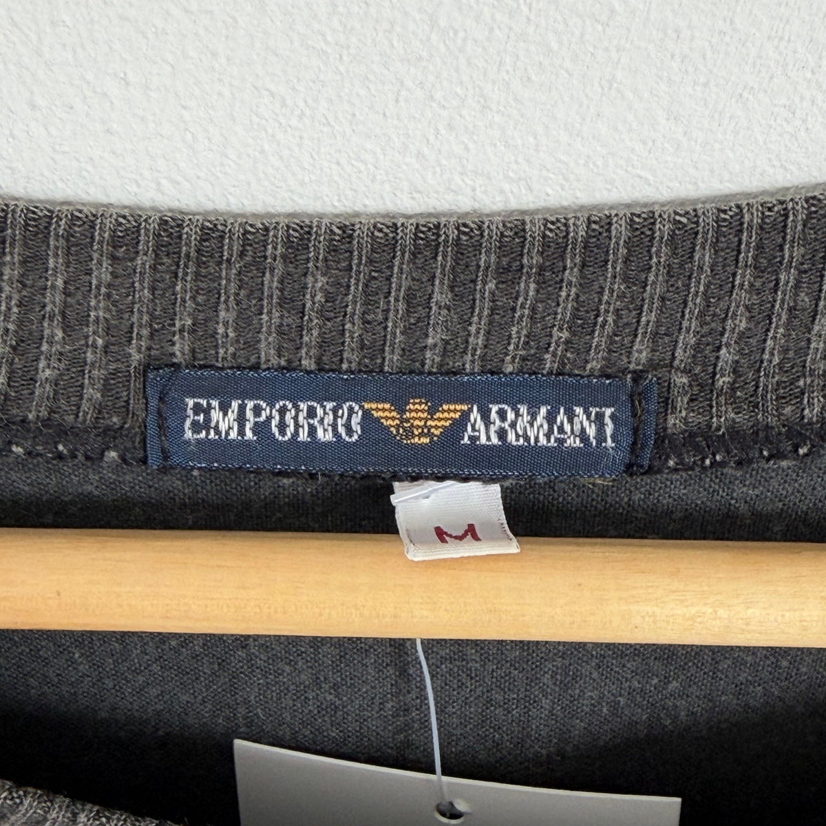 1980s emporio armani graphic pullover sweater | O/S, Black