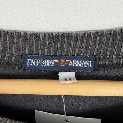 1980s emporio armani graphic pullover sweater | O/S, Black