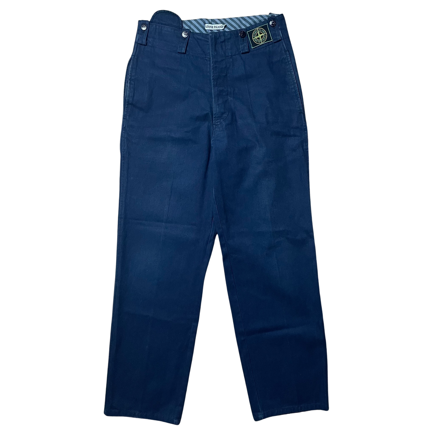 S/S 1984 Royal Blue Square Patch Denim Deck Pants