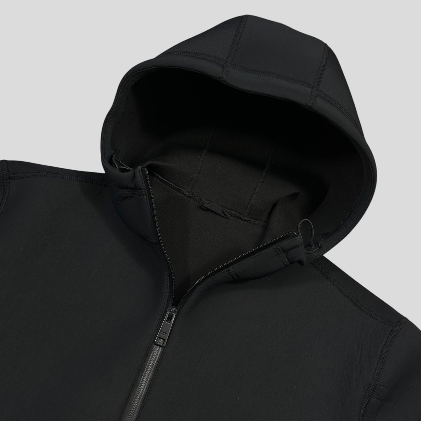 Prada Milano 2018 Technical Scuba Rubberised Race Logo Jacket - M | Default Title, Black