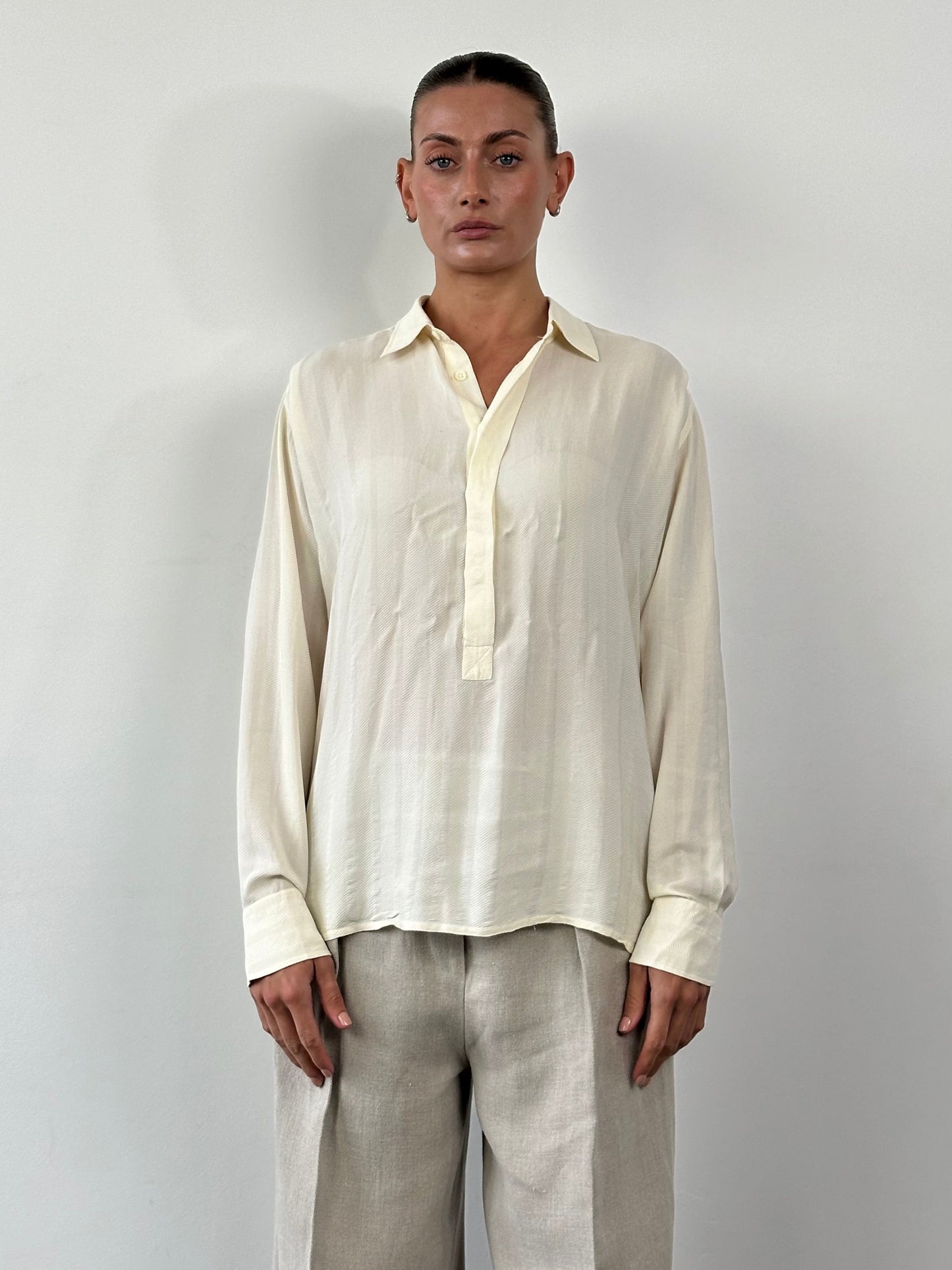 Vintage Pure Silk Polo Shirt - L/XL