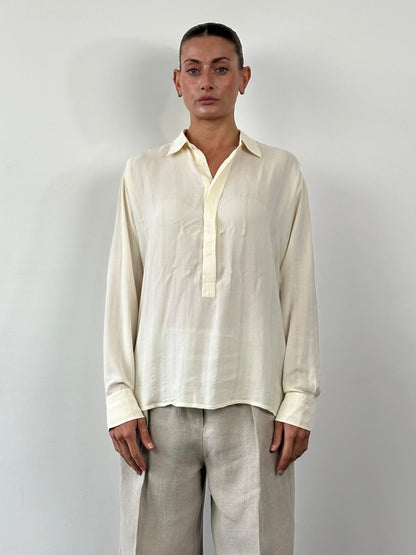 Vintage Pure Silk Polo Shirt - L/XL