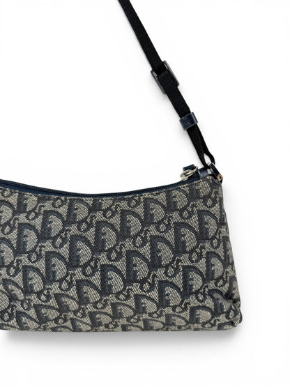 2002 Christian Dior Monogram Shoulder Bag | O/S, Navy