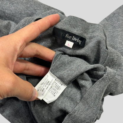 Y’s by Yohji Yamamoto Pearl Button Cardigan - S/M | Large, Grey