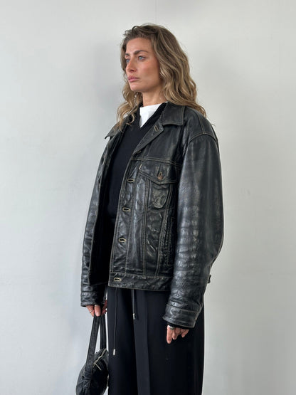 Levi’s 1990s Type III Leather Trucker Jacket - L