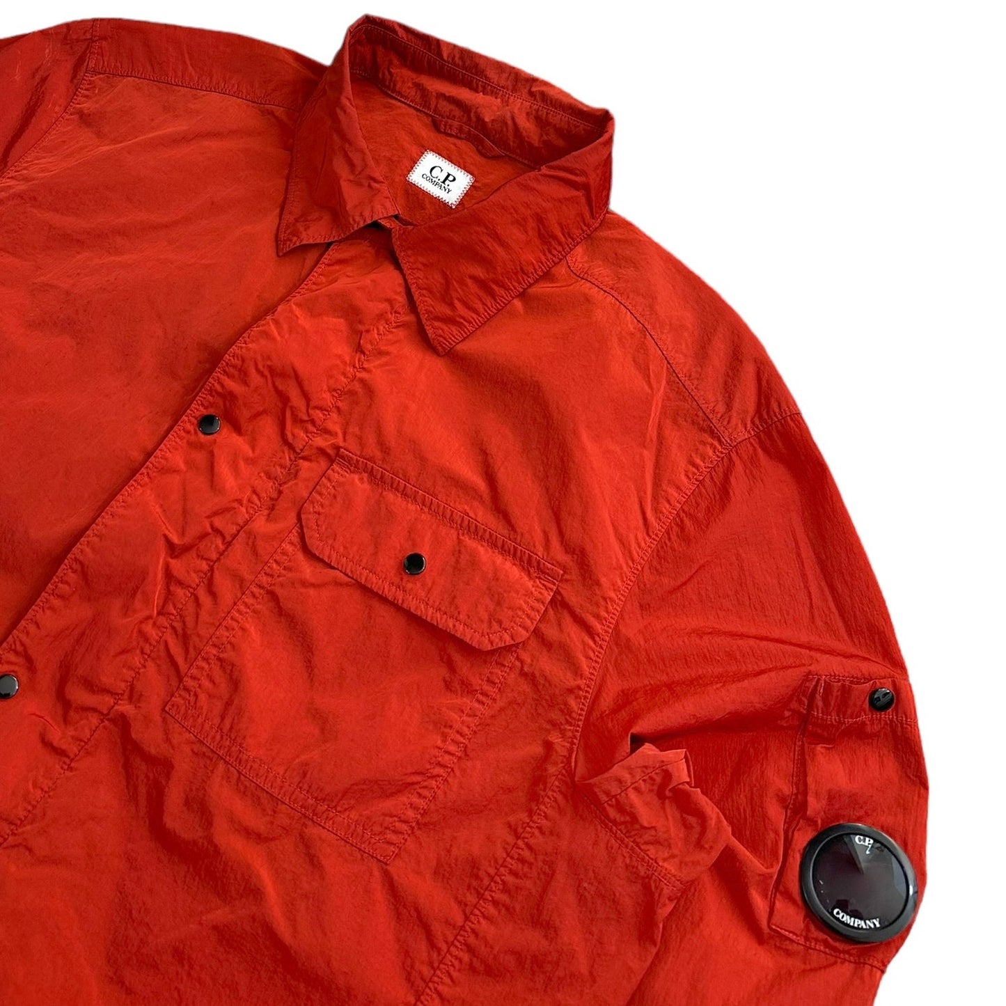 CP Company Chrome Nylon Front Pocket Zip Up Overshirt