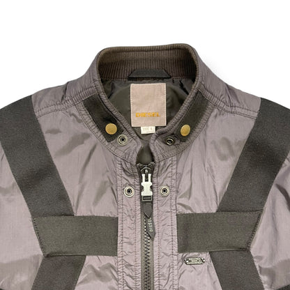 2000's Diesel Nylon Bondage Bomber Jacket (L) | Default Title, Black