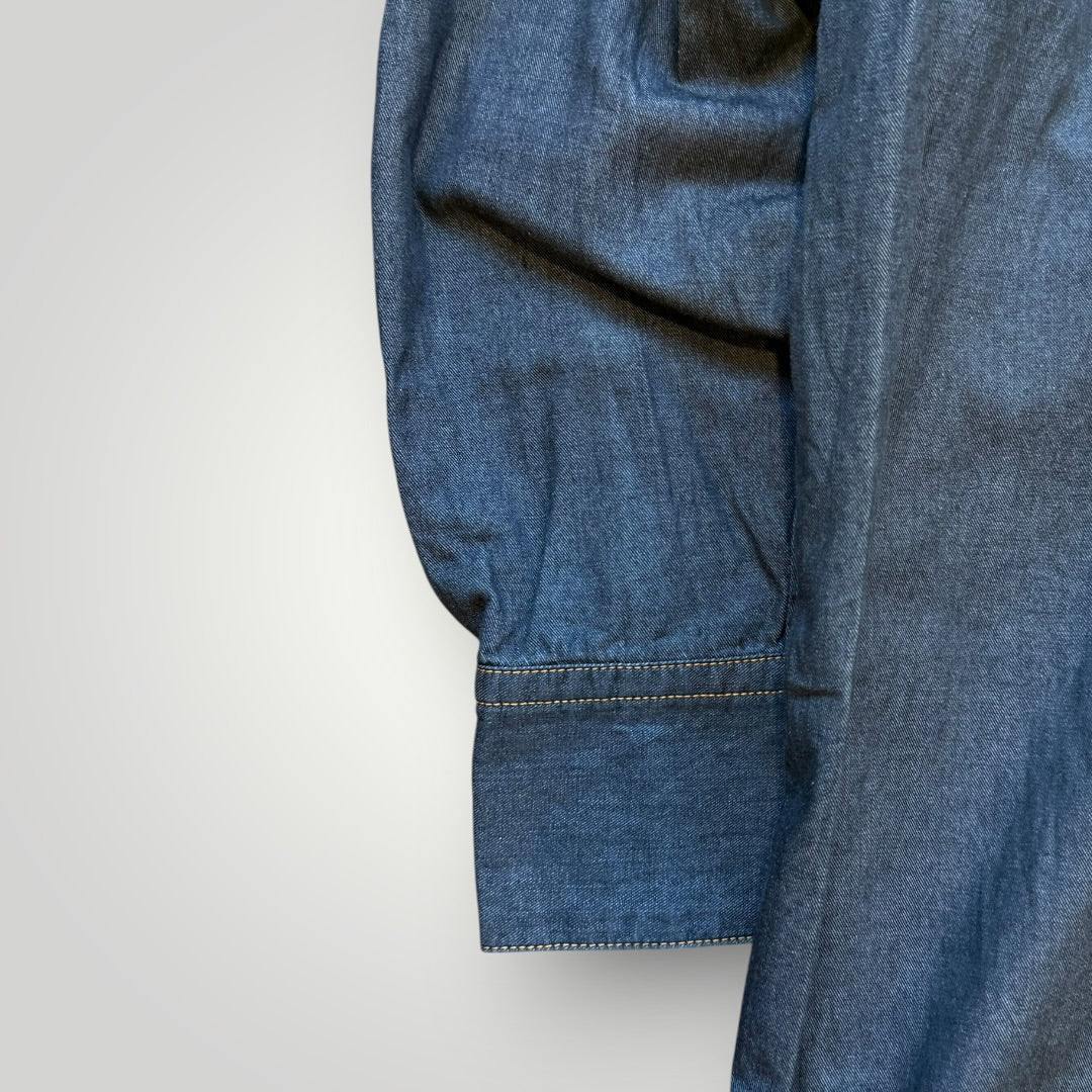 90s Issey Miyake Sport Western Style Denim Pullover M/L | O/S, Blue