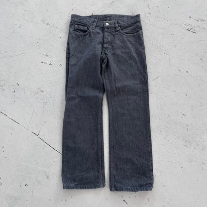 1990s helmut lang grey bootcut denim | Gray, Grey