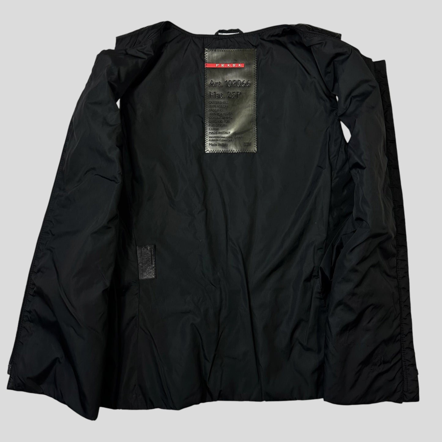 Prada Sport AW00 Technical Nylon Padded Stash Vest - IT40 | Default Title, Black