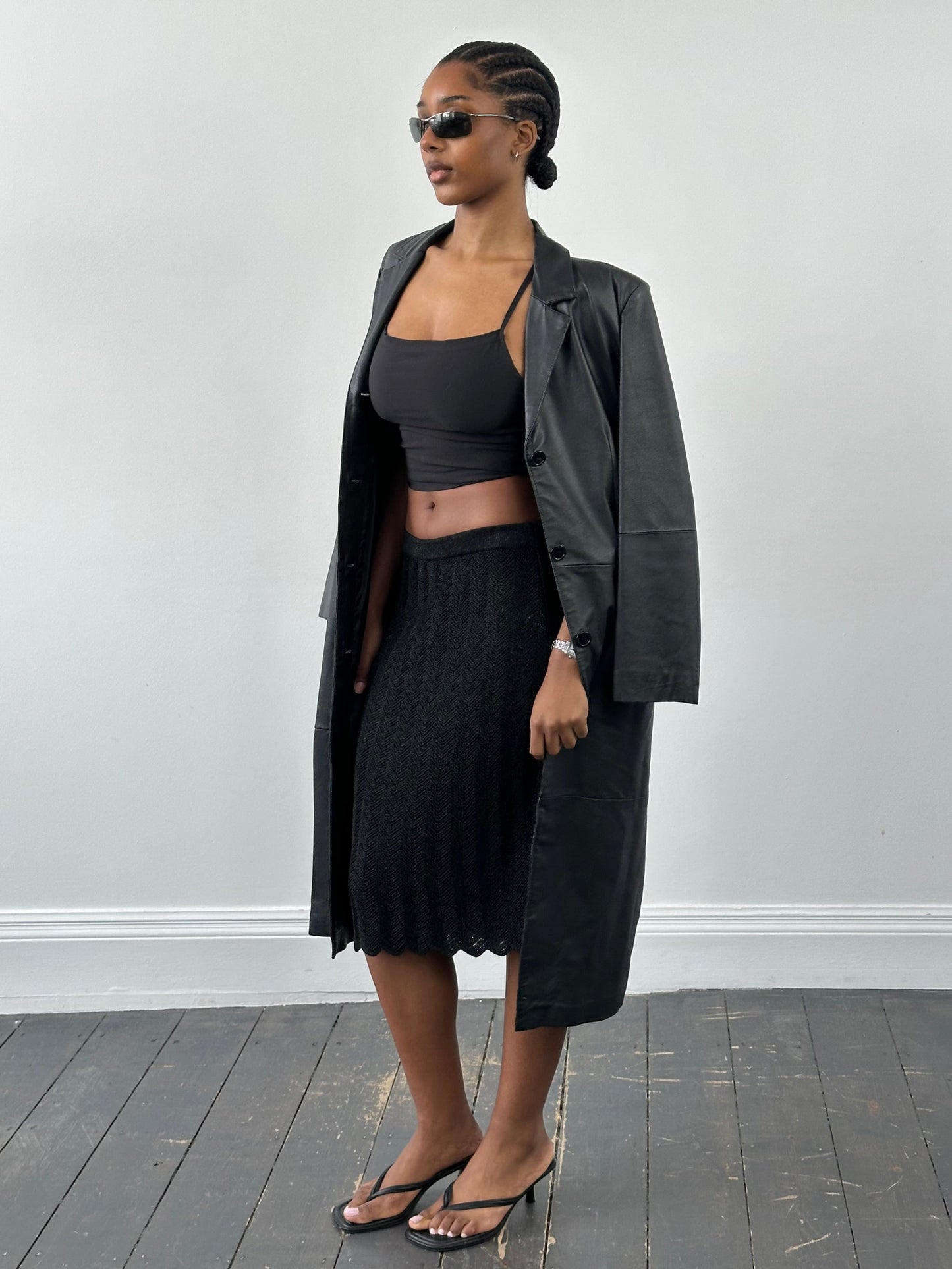 Vintage 1990s Knit Mini Skirt - W26-30