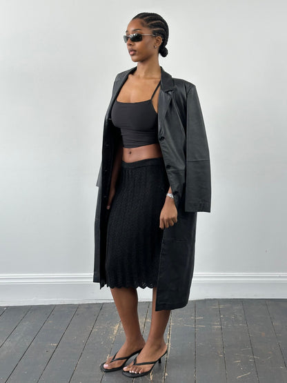 Vintage 1990s Knit Mini Skirt - W26-30