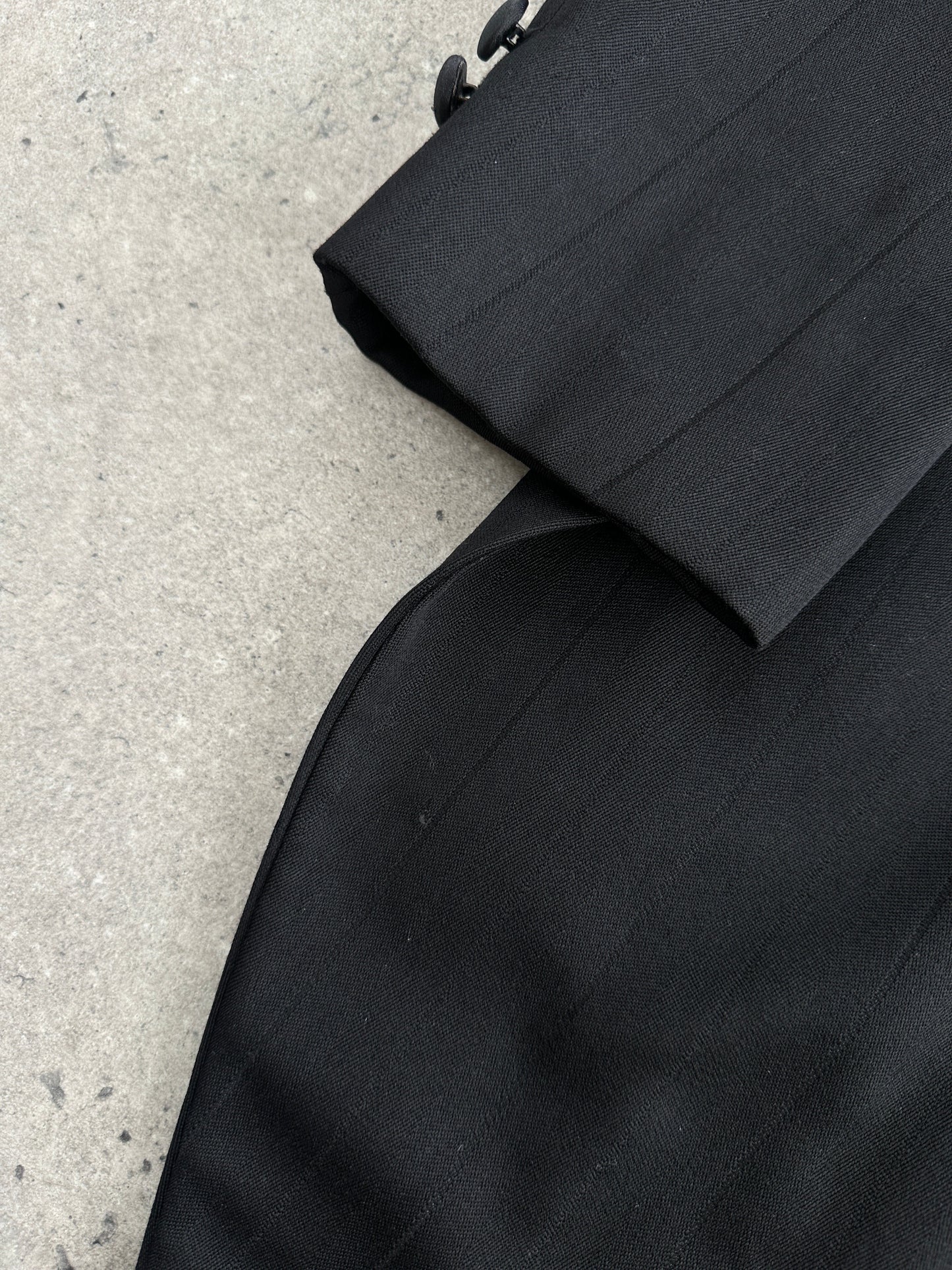 Christian Dior Monsieur 80s Double Breasted Tuxedo Tailcoat Blazer - M